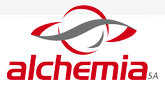 Zdjęcie przedstawia logo firmy Alchemia