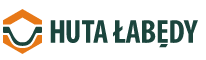 Zdjęcie przedstawia logo firmy Huta Łabędy