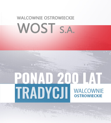 Zdjęcie przedstawia logo firmy Walcownie Ostrowieckie WOST